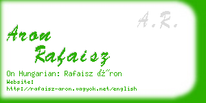 aron rafaisz business card
